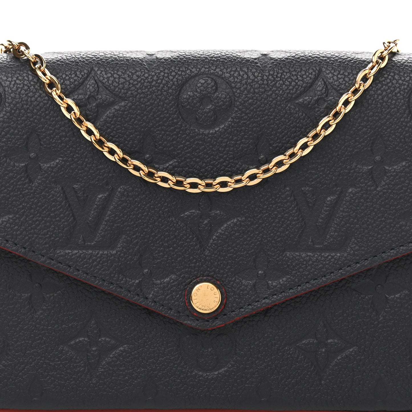 Empreinte Pochette Felicie Chain Wallet Marine Rouge