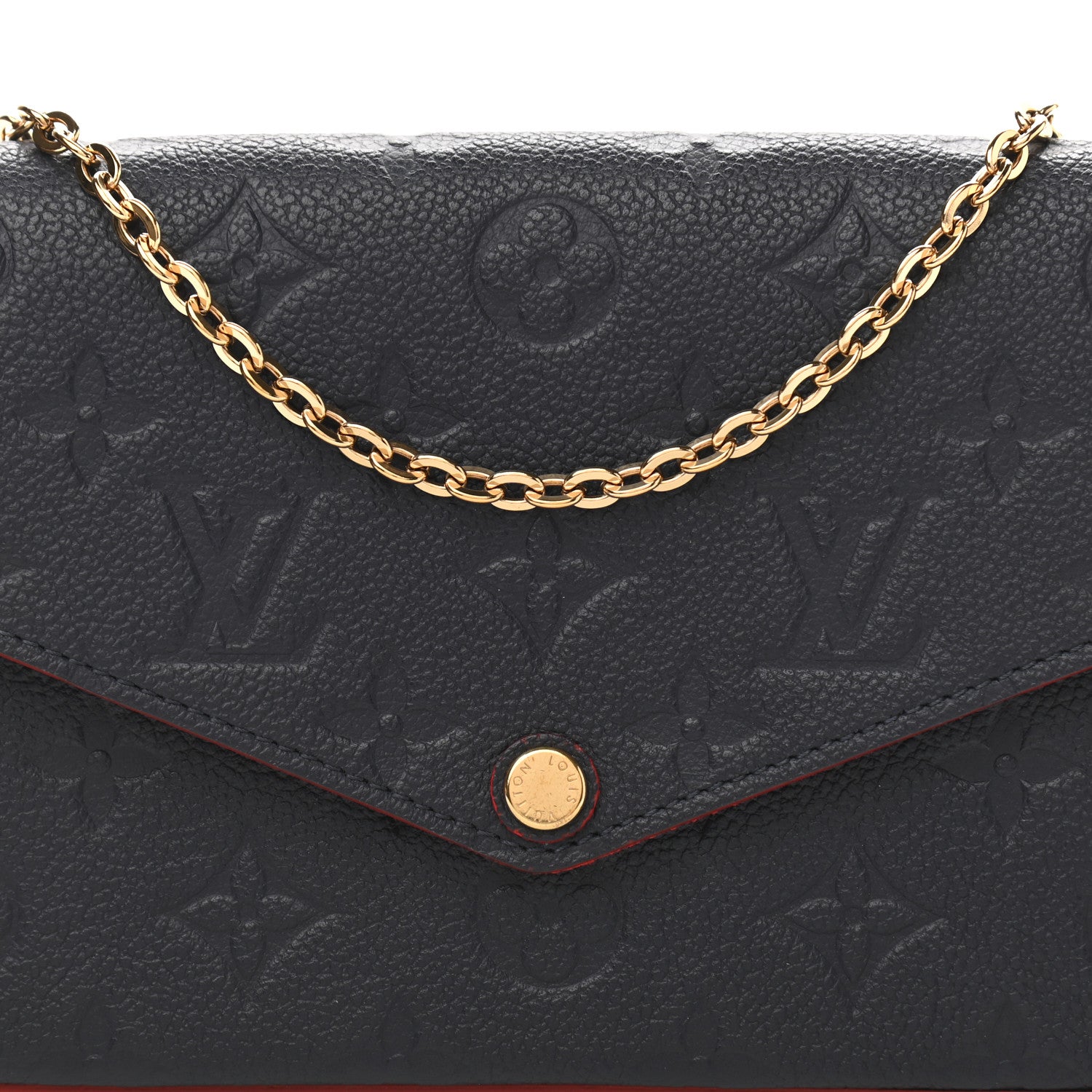 Louis Vuitton Empreinte Pochette Felicie Chain Wallet Marine Rouge 10 of 13