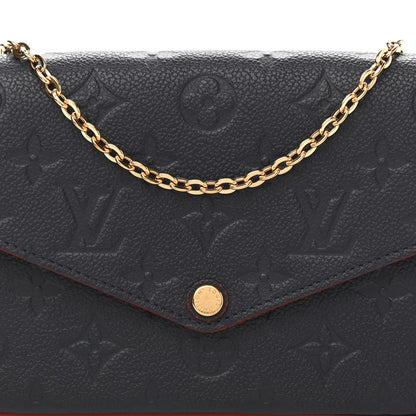 Louis Vuitton Empreinte Pochette Felicie Chain Wallet Marine Rouge 10 of 13