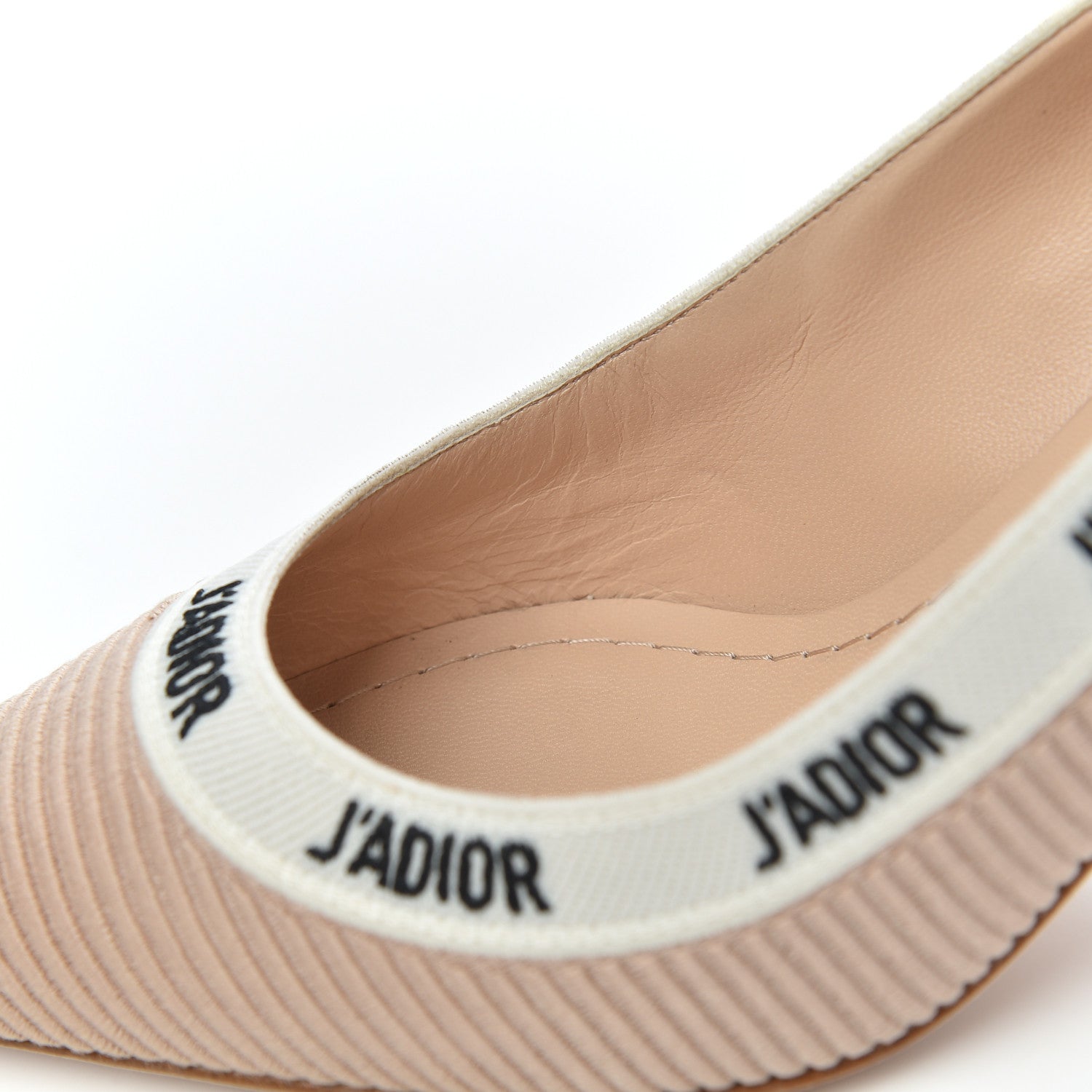 Christian Dior Technical Canvas Ribbon Embroidered J'Adior 65mm Pumps 35 Powder Nude 10 of 15