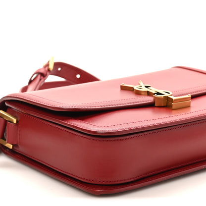 Saint Laurent Box Calfskin Monogram Medium Solferino Satchel Rouge Opyum 8 of 10