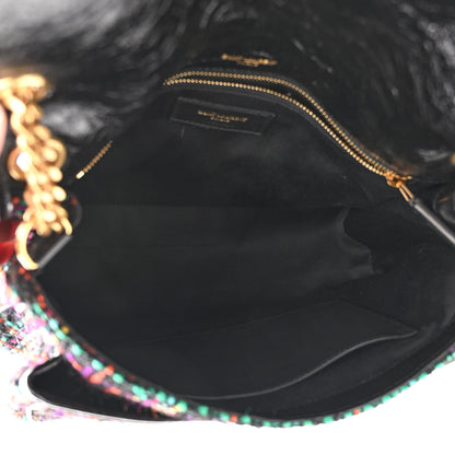 Saint Laurent Tweed Calfskin Matelasse Monogram Medium Niki Chain Satchel Multicolor 5 of 9