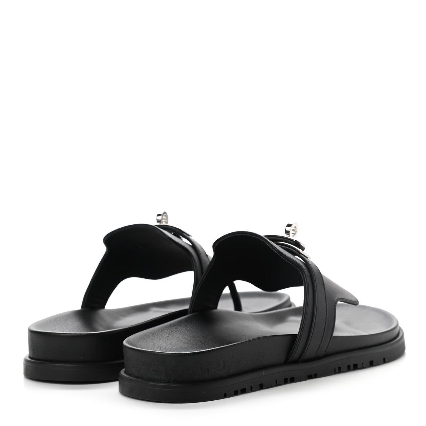 Calfskin Womens Empire Sandals 37 Black