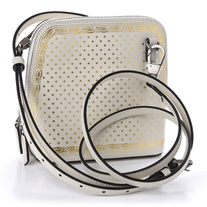 Gucci X SEGA Calfskin GUCCY Stars Mini Dome Shoulder Bag Mystic White Gold 3 of 10