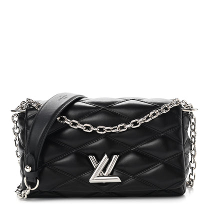 Louis Vuitton Lambskin Malletage GO-14 PM Black 3 of 10
