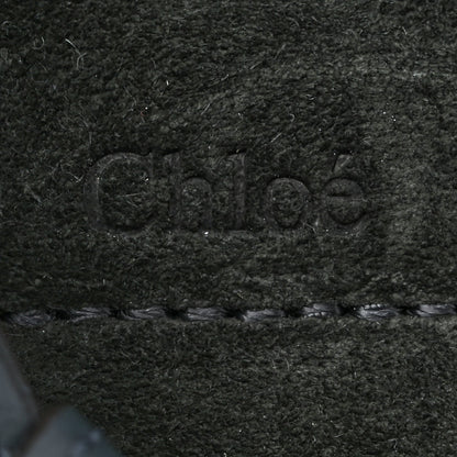 Chloe Suede Medium Lexa Shoulder Bag Silver Blue 10 of 10