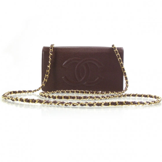 Chanel Caviar Wallet on Chain Brown 1 of 10