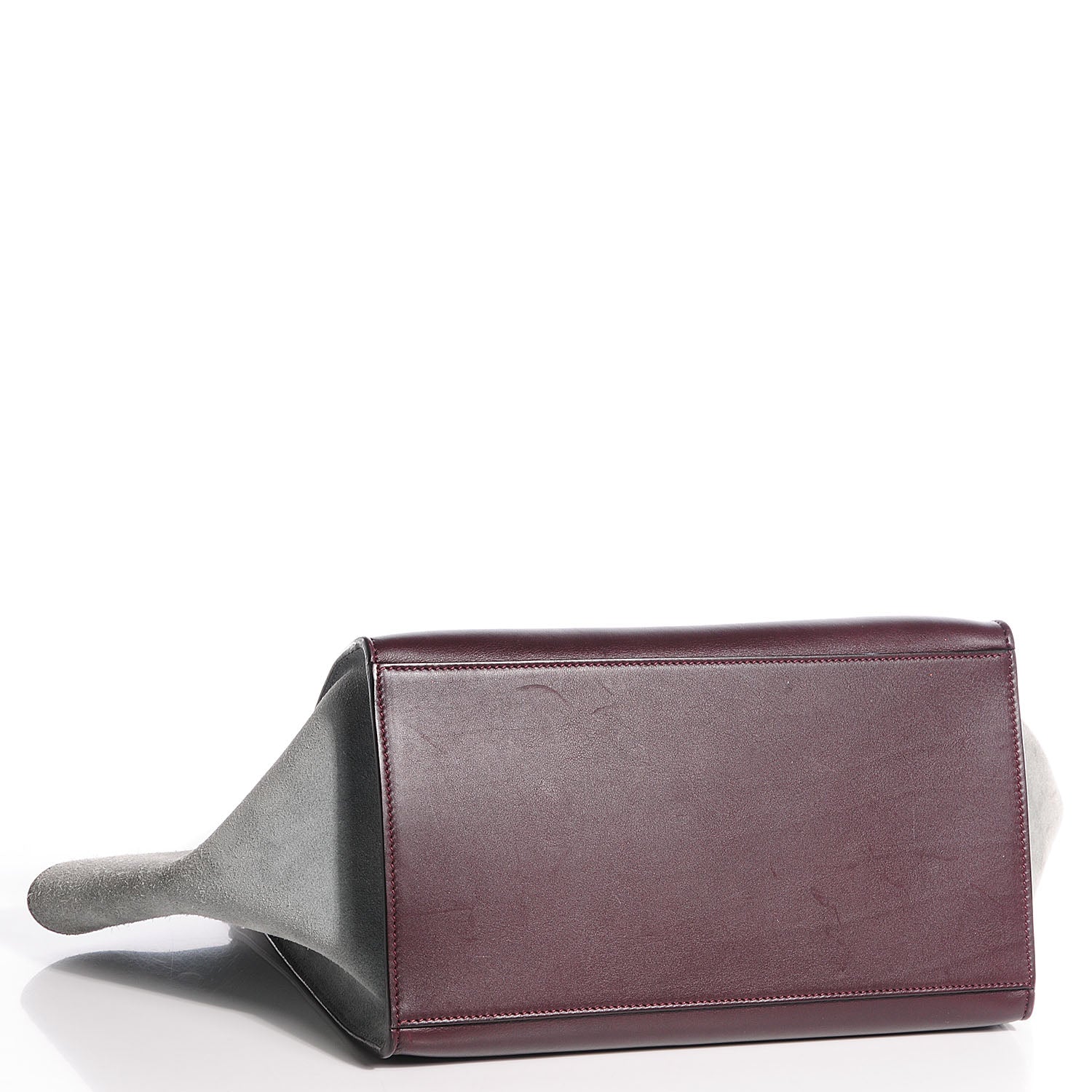 Celine Calfskin Suede Medium Trapeze Grey 4 of 10