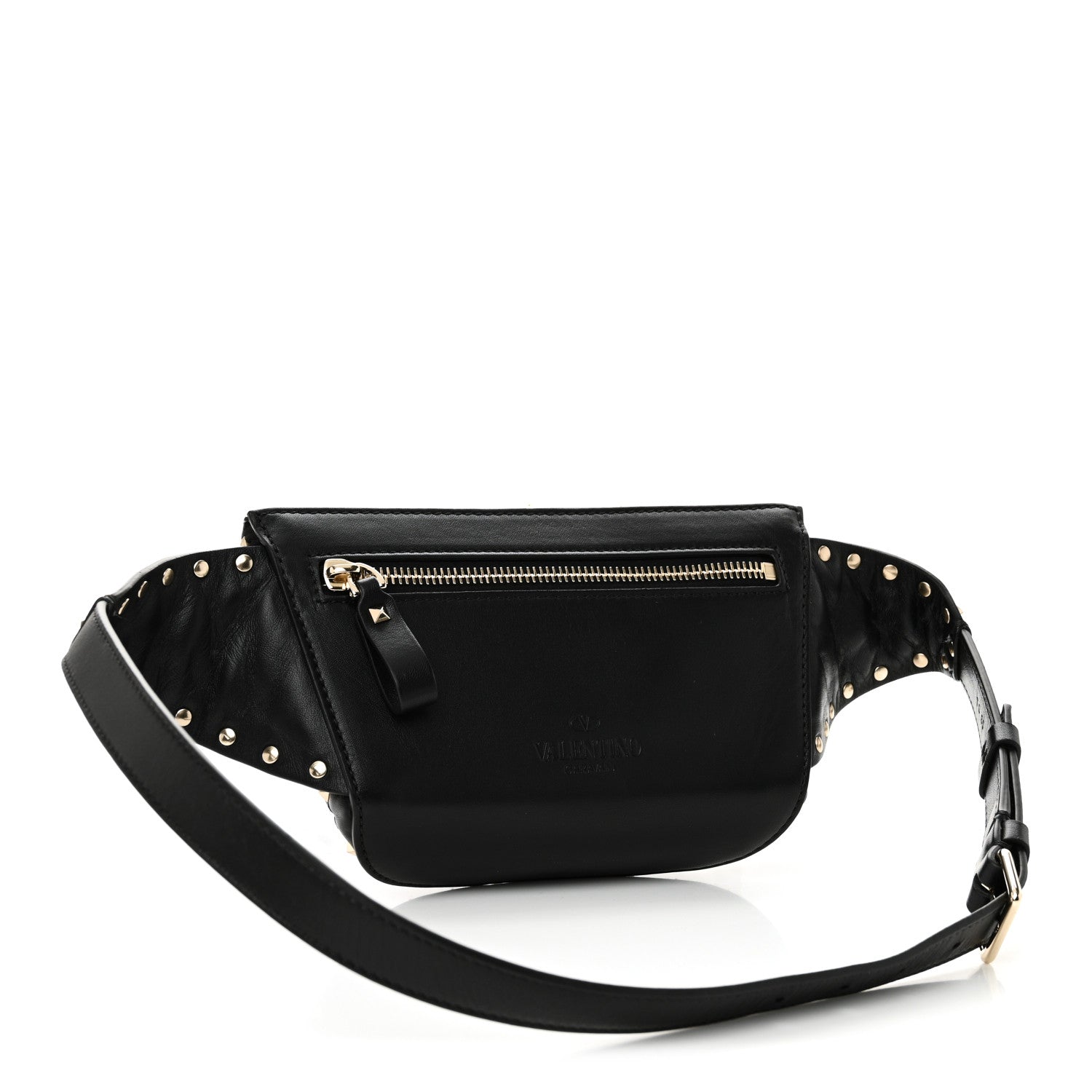 Valentino Garavani Nappa Rockstud Spike Belt Bag 85 Black 3 of 9