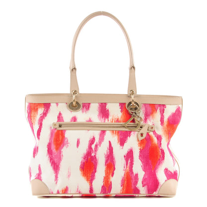 Christian Dior Calfskin Canvas Printed Saint Tropez Tote Medium Beige 1 of 9