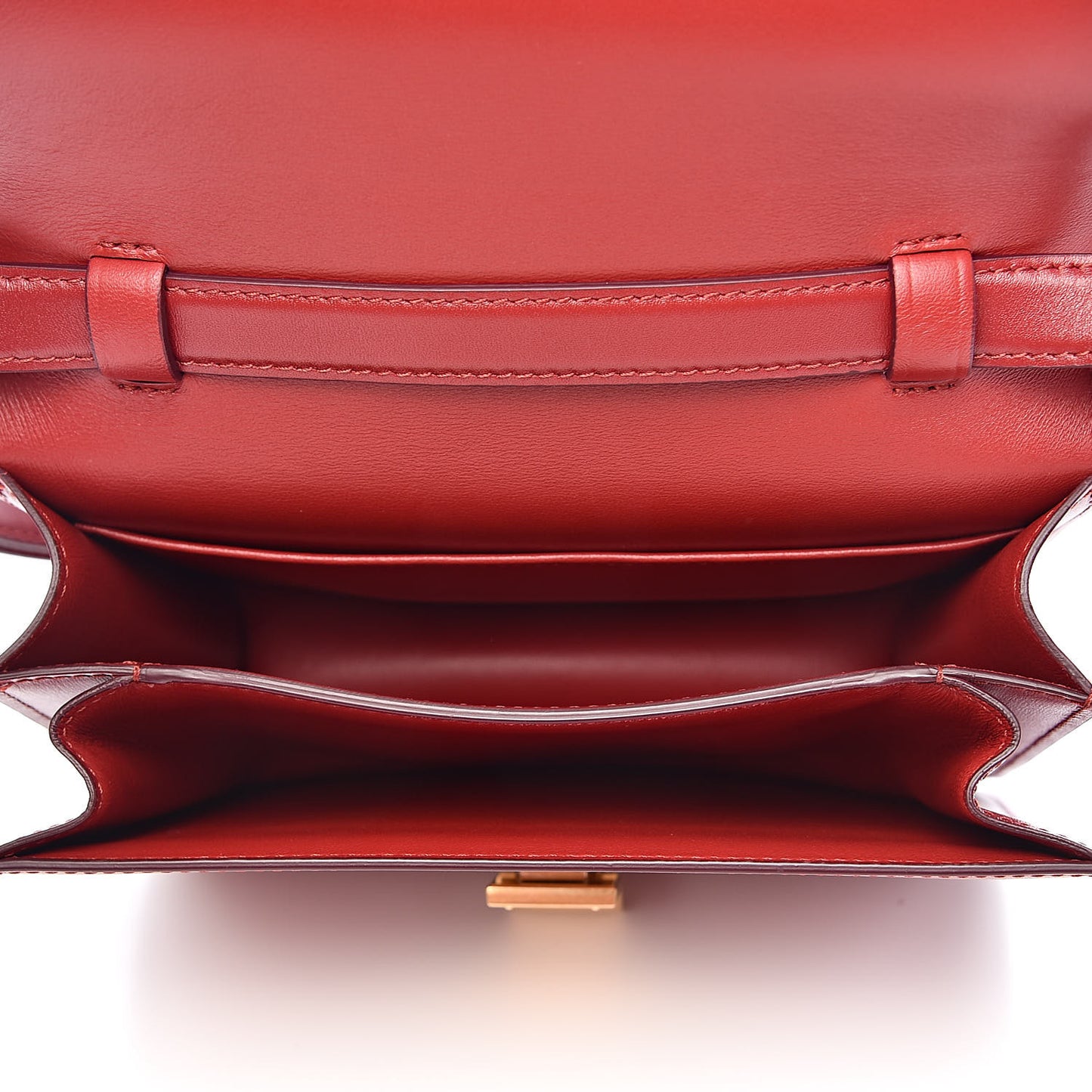 Box Calfskin Teen Classic Box Flap Bag Red