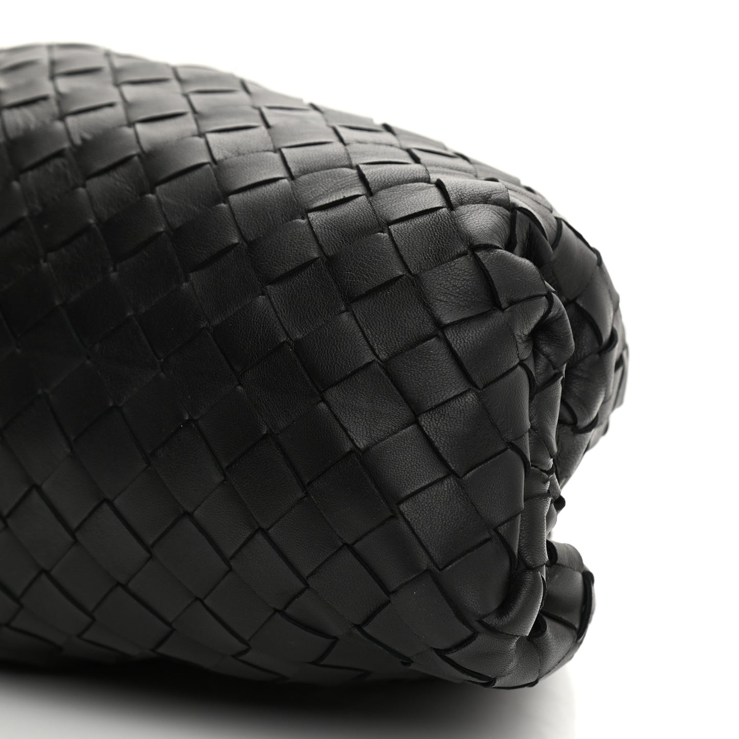Nappa Maxi Intrecciato The Pouch Oversized Clutch Black