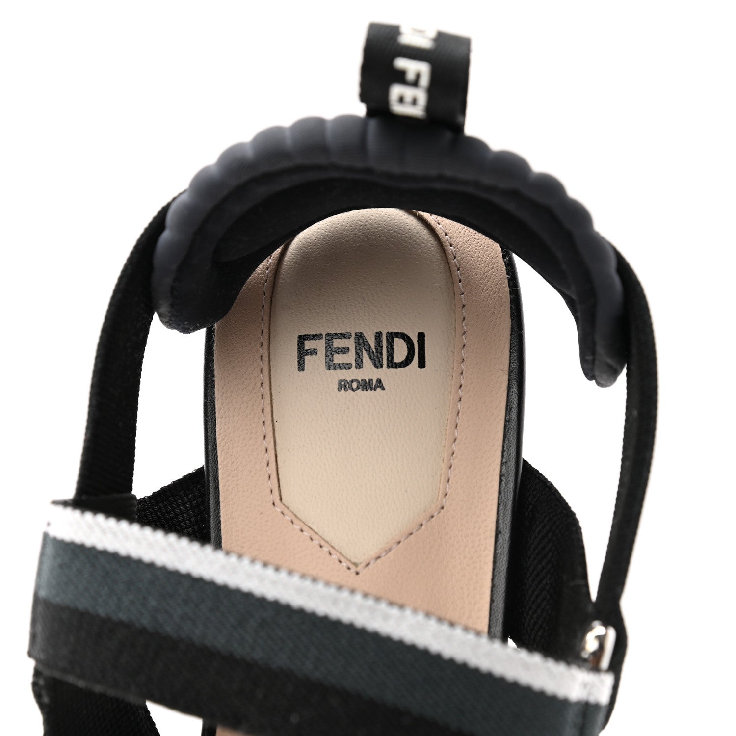 Fendi PVC Calfskin FF Colibri Slingback Ballerina Flats 37 Black 7 of 8