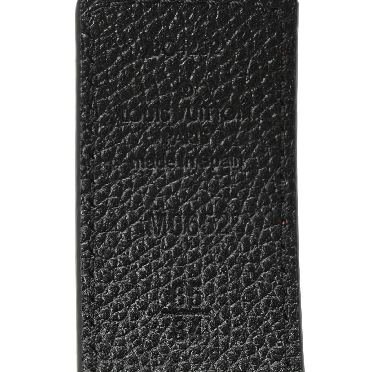 Louis Vuitton Taurillon Calfskin Monogram 30mm LV Initiales Reversible Belt 85 34 Black Red 5 of 7