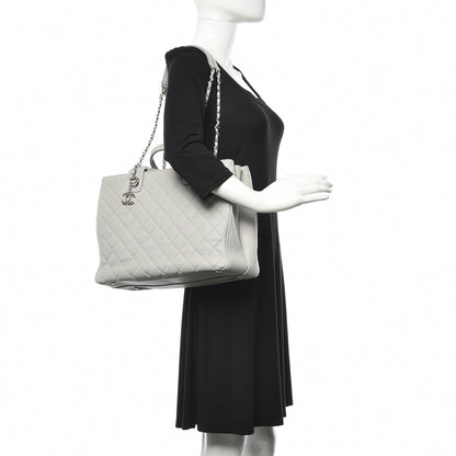 Chanel Caviar Quilted Large Urban Companion Top Handle Shopping Tote Grey 2 of 9
