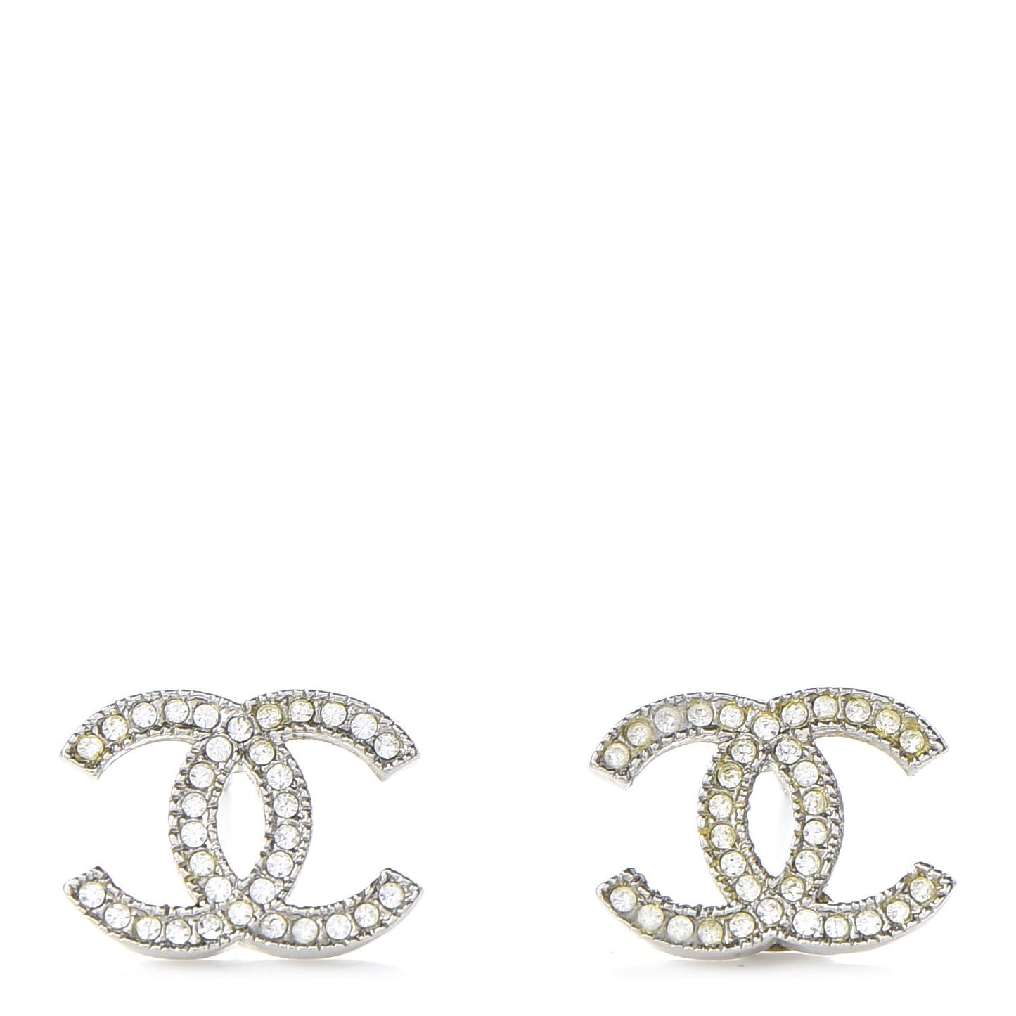 Crystal CC Earrings Silver