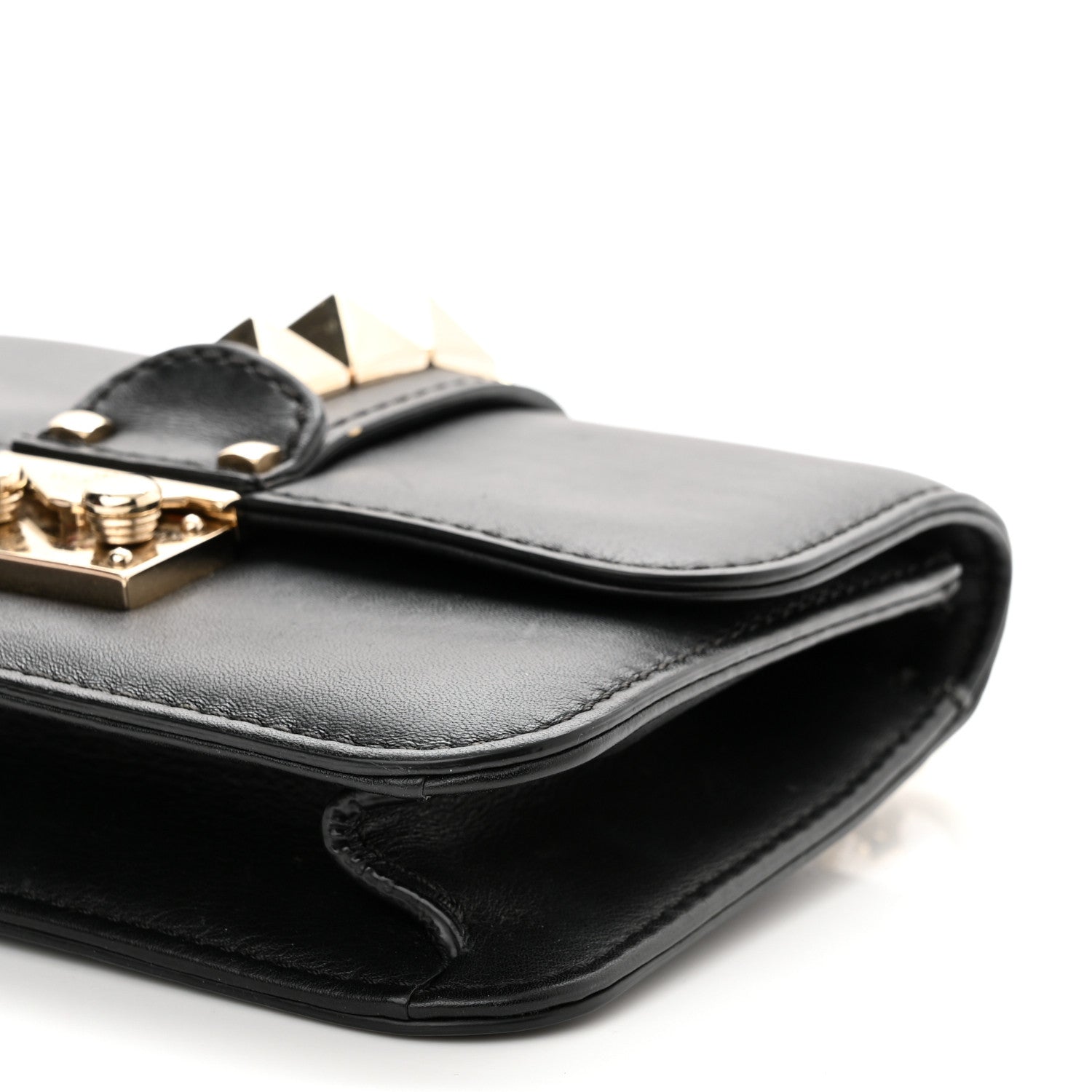 Valentino Garavani Vitello Mini Glam Lock Rockstud Flap Black 9 of 9