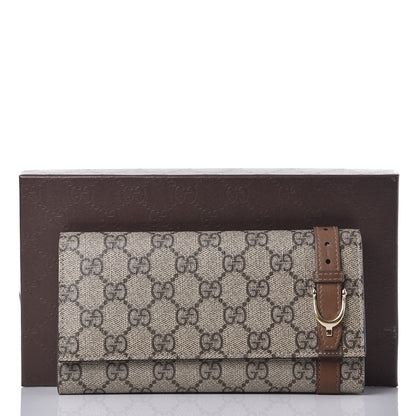 Gucci GG Supreme Monogram Nice Continental Wallet Maple Brown 14 of 16
