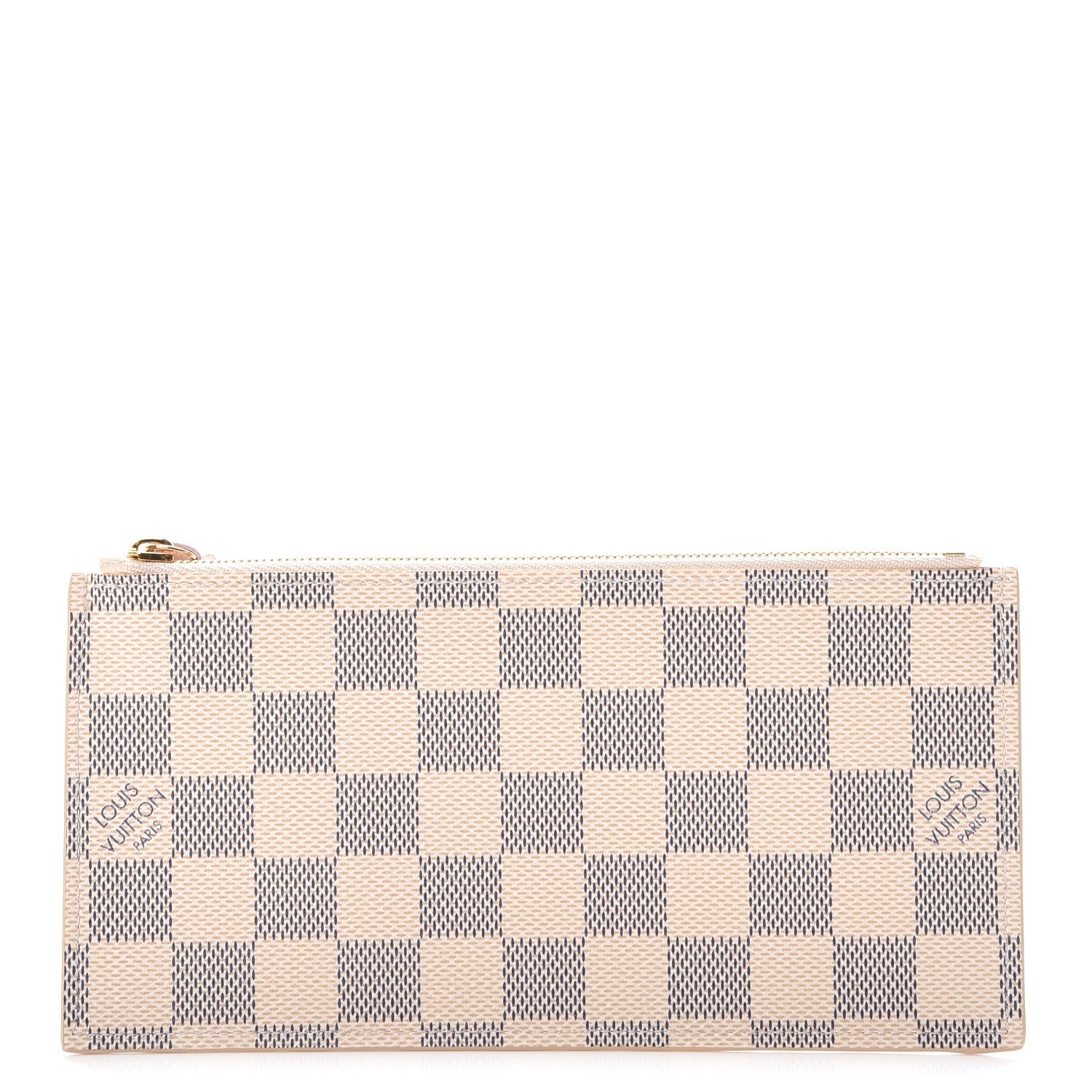 Louis Vuitton Damier Azur Felicie Chain Wallet Zippered Insert Rose Ballerine 1 of 6