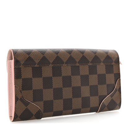 Louis Vuitton Damier Ebene Caissa Wallet Rose Ballerine 3 of 6