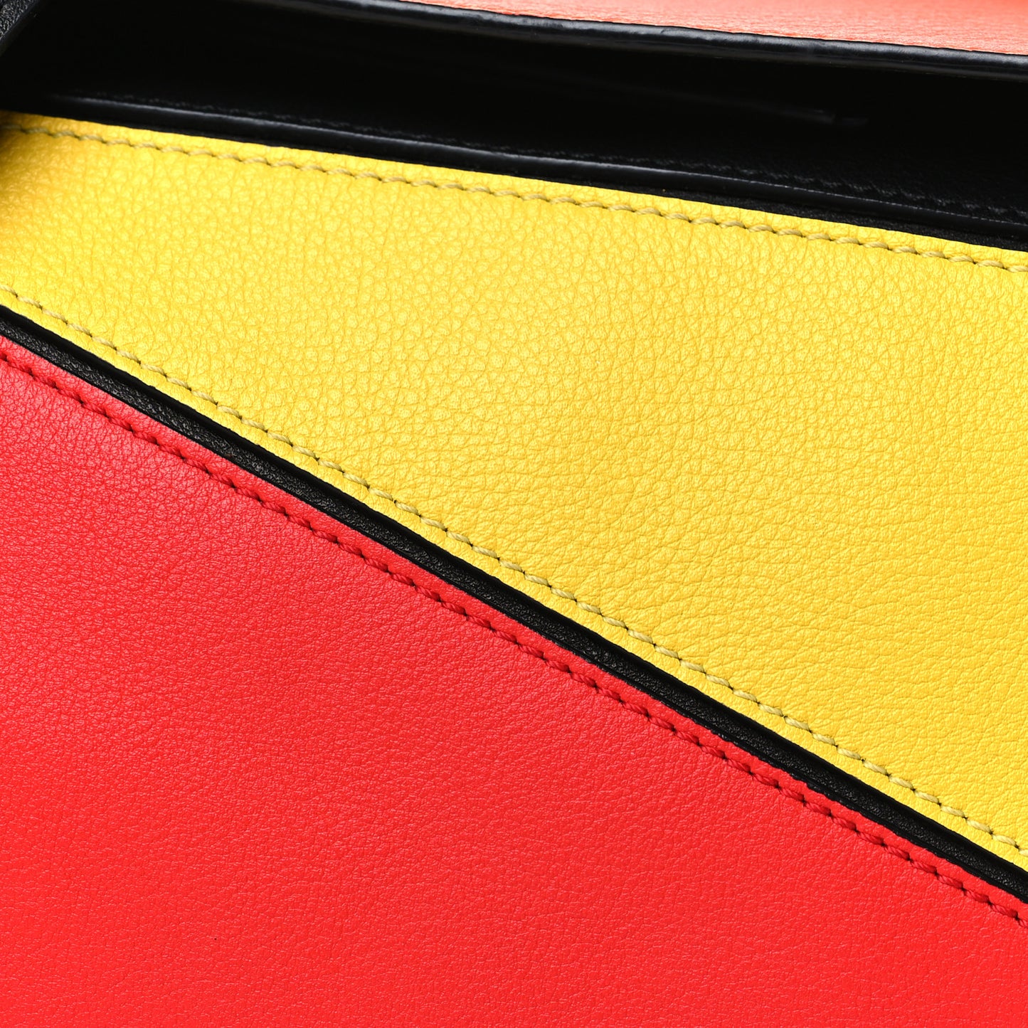 Calfskin Small Puzzle Bag Multicolor Black