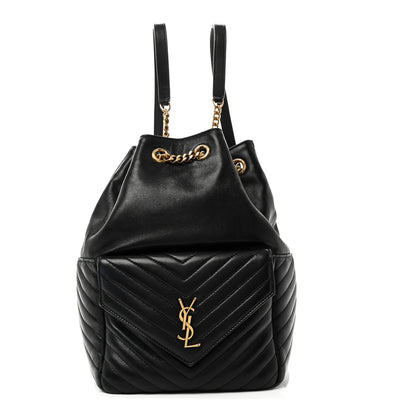 Saint Laurent Lambskin Matelasse Monogram Joe Backpack Black 1 of 10