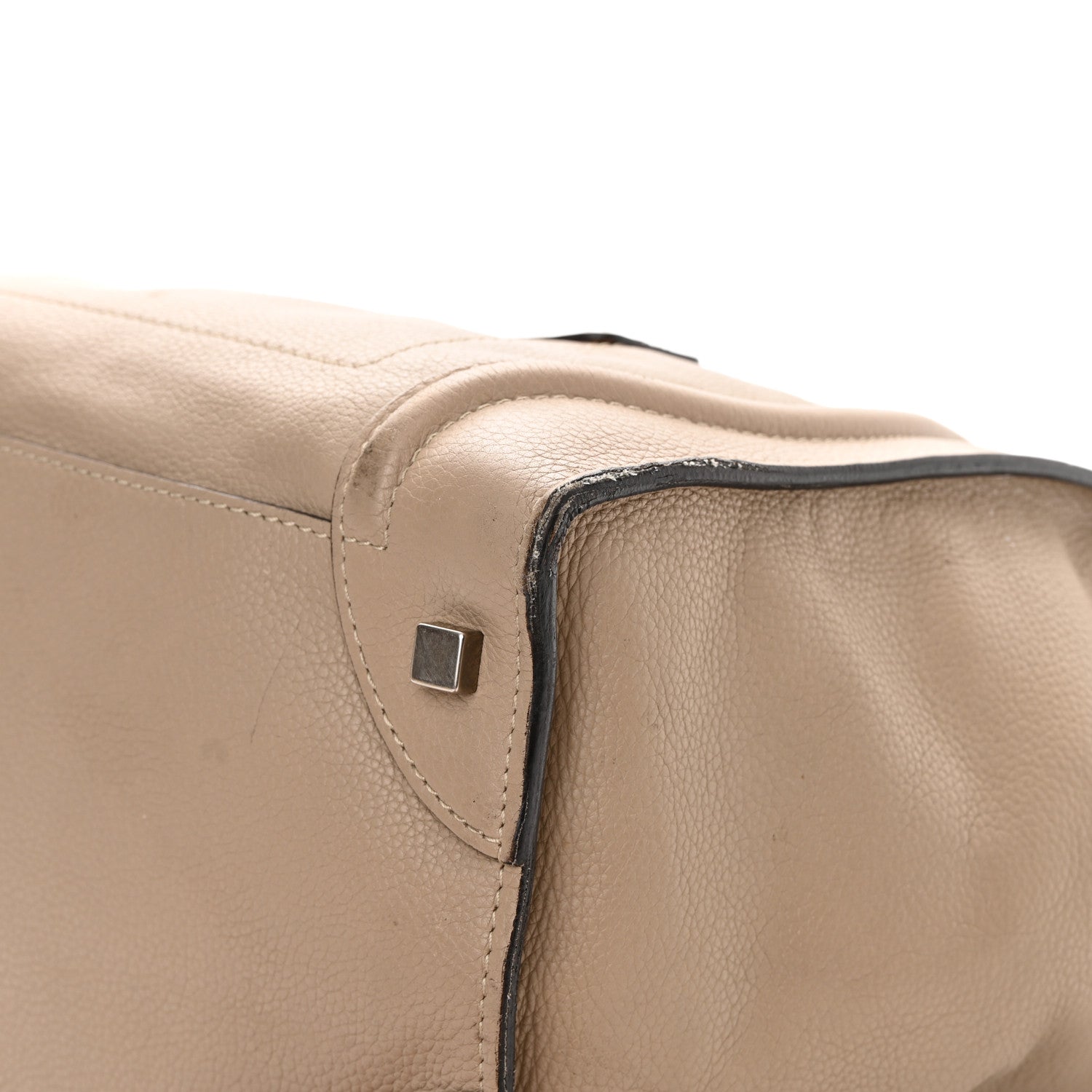 Celine Drummed Calfskin Mini Luggage Dune 10 of 26