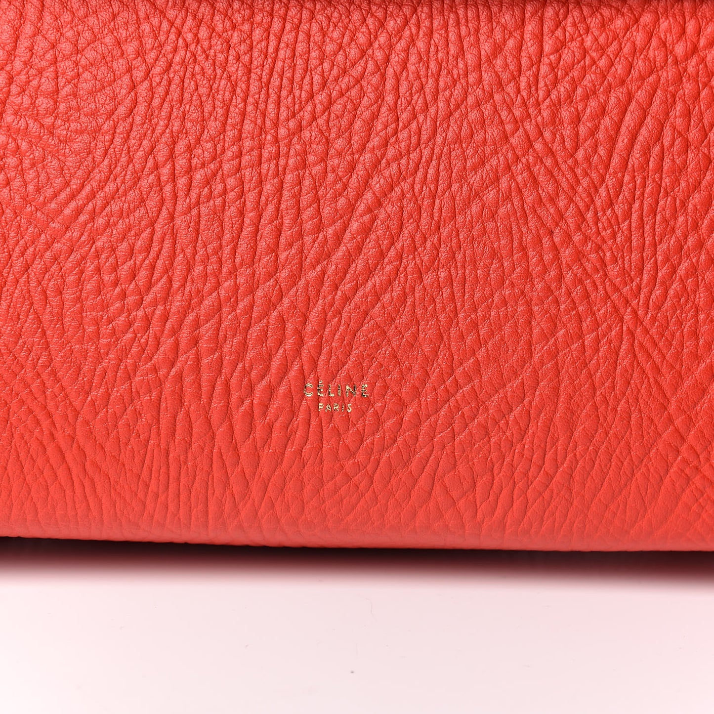 Elephant Calfskin Mini Tri-Color Belt Bag Vermillion