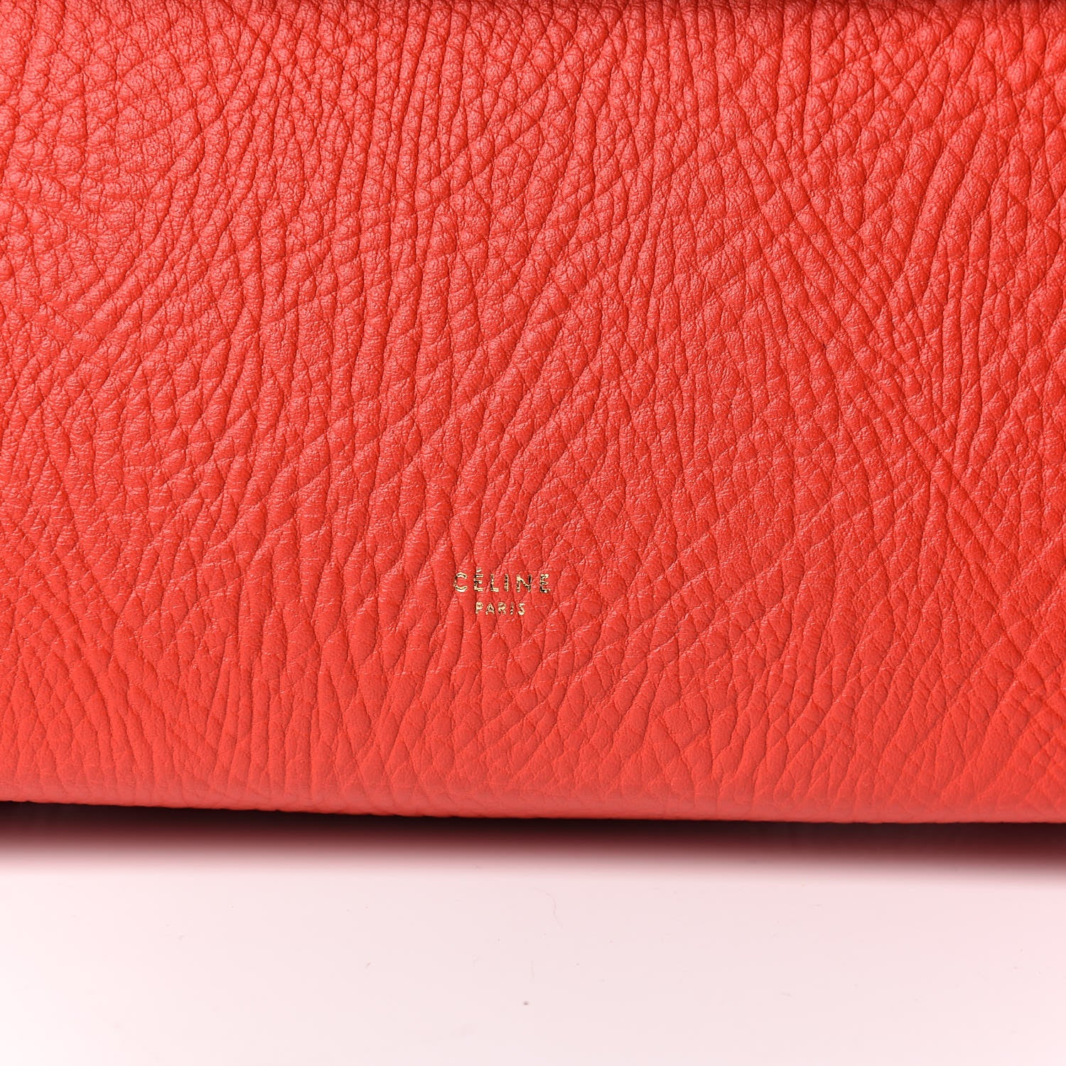 Celine Elephant Calfskin Mini Tri-Color Belt Bag Vermillion 7 of 9