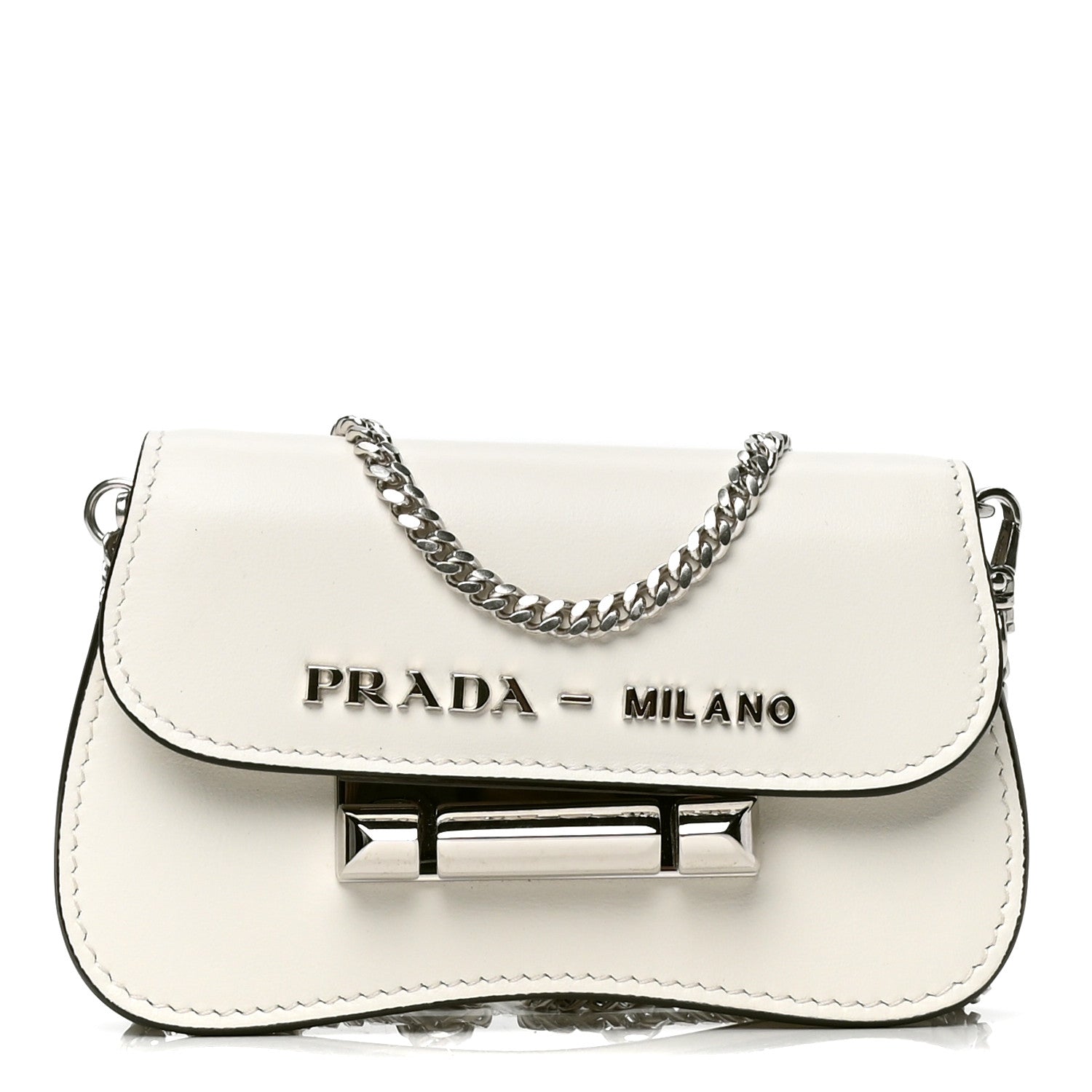 Prada City Calf Micro Sidonie Bag White 1 of 5