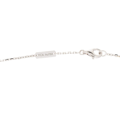 Van Cleef & Arpels 18K White Gold Mother of Pearl Vintage Alhambra Pendant Necklace 4 of 5