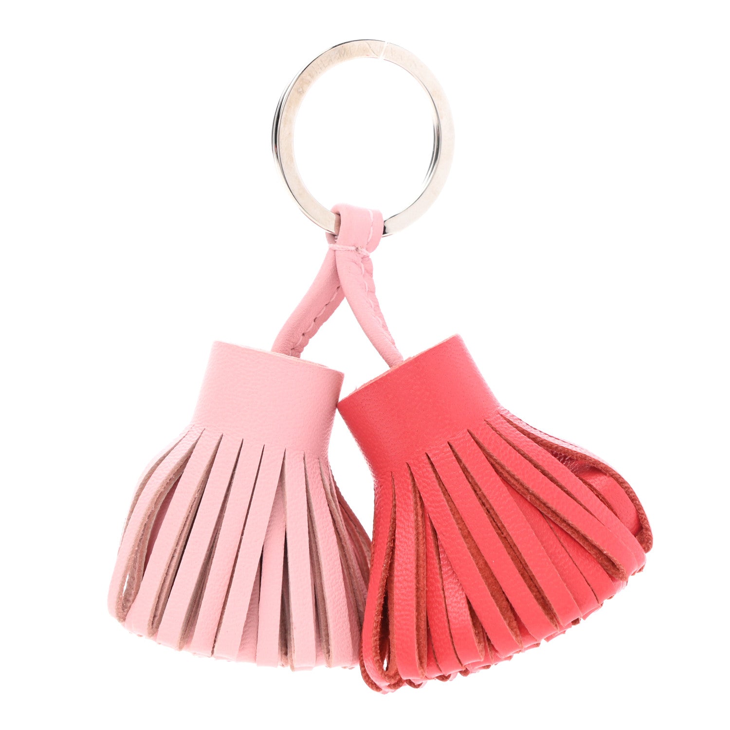 Hermes Lambskin Carmen Uno-Dos Key Holder Rose Sakura Bougainvillea 1 of 5