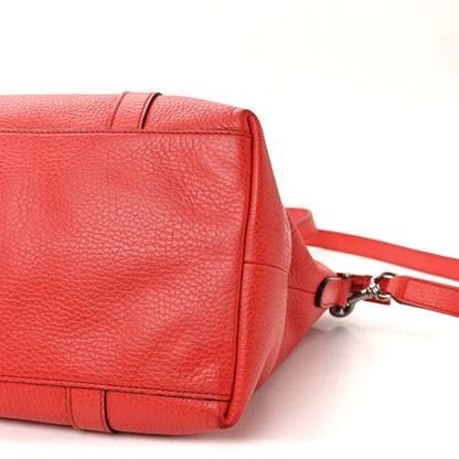 Gucci Pebbled Calfskin Medium GG Convertible Dome Satchel  Red 10 of 10