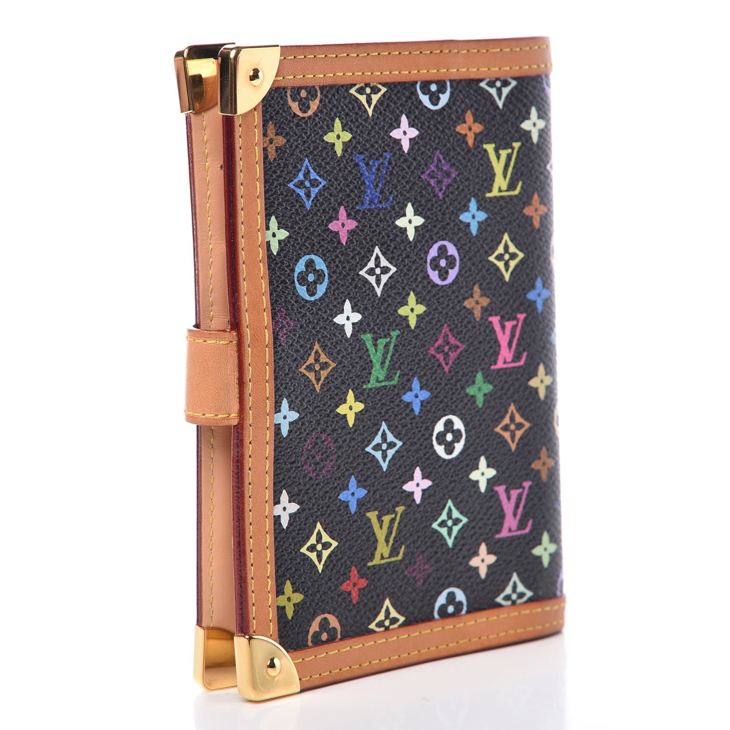 Monogram Multicolor Small Ring Agenda Cover Black