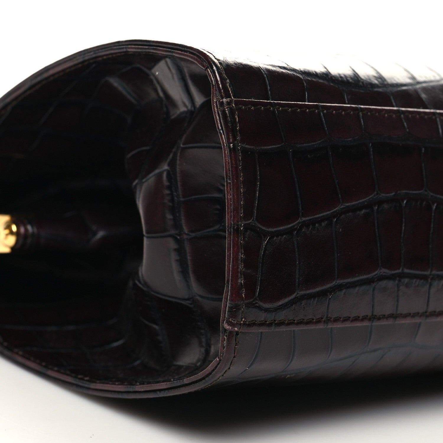 Mansur Gavriel Crocodile Embossed Calfskin Elegant Top Handle Bag Class 8 of 9