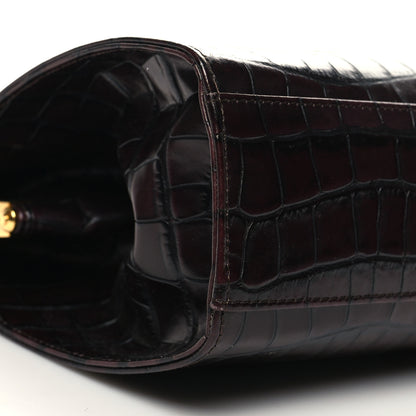 Mansur Gavriel Crocodile Embossed Calfskin Elegant Top Handle Bag Class 8 of 9
