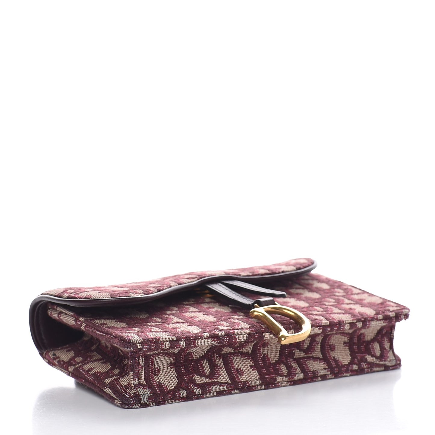 Oblique Saddle Belt Bag Bordeaux