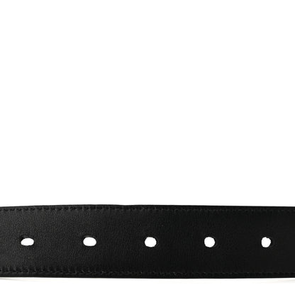 Saint Laurent Lambskin Monogram Cassandre Square Buckle Belt 70 28 Black 4 of 8