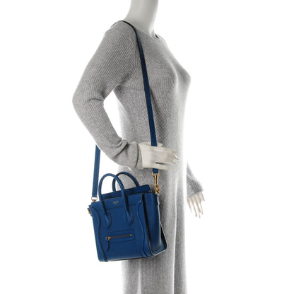 Celine Goatskin Nano Luggage Sea 2 of 6
