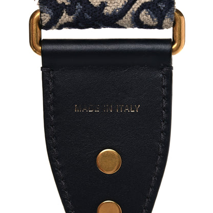 Christian Dior Oblique Studded Shoulder Strap Blue 3 of 6