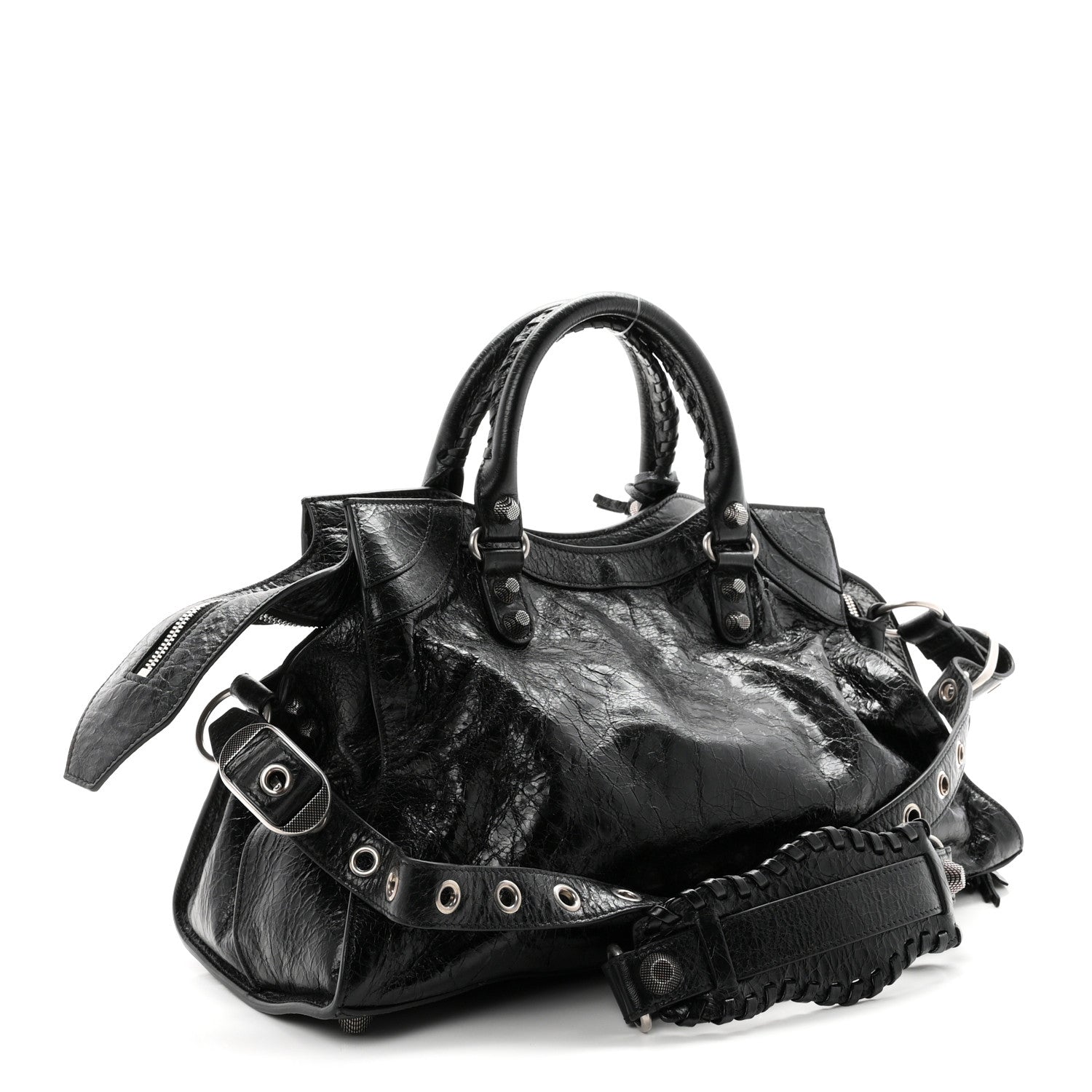Balenciaga Agneau Arena Neo Cagole City Handbag Black 4 of 10