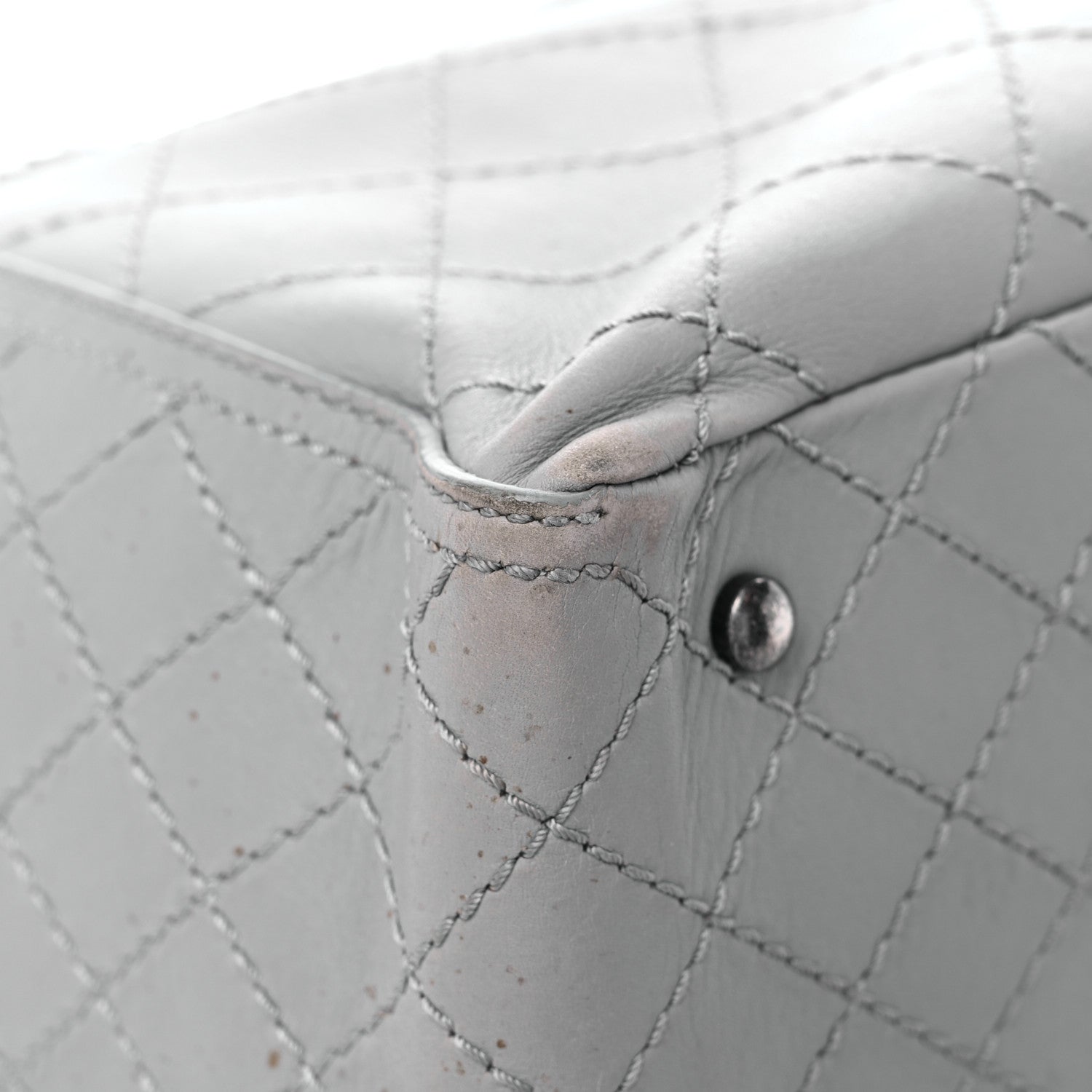 Chanel Grained Calfskin Small CC Pocket Tote Grey 8 of 18