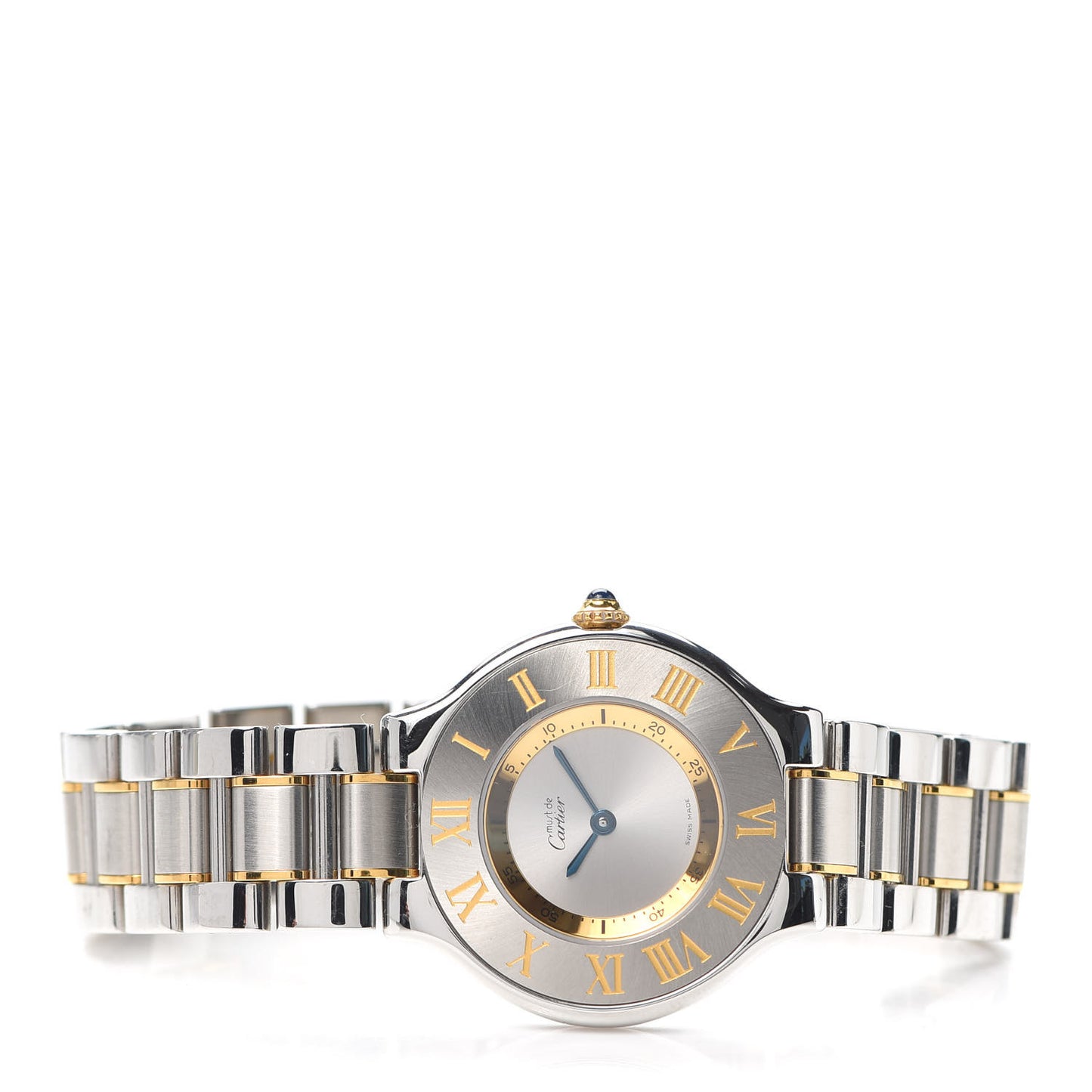 Stainless Steel 18K Yellow Gold 31mm Must De 21 Quartz Watch