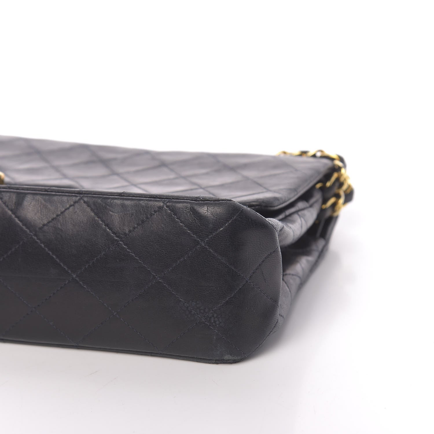 Chanel Lambskin Quilted Medium Double Flap Navy 9 of 28
