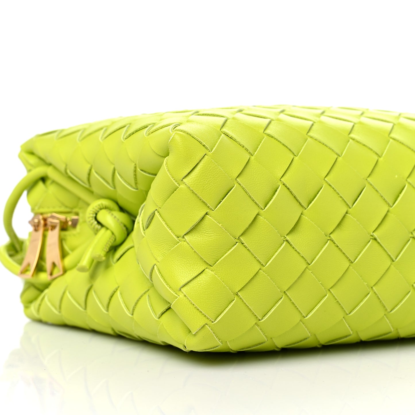 Nappa Intrecciato Mini Loop Camera Bag Acid Kiwi