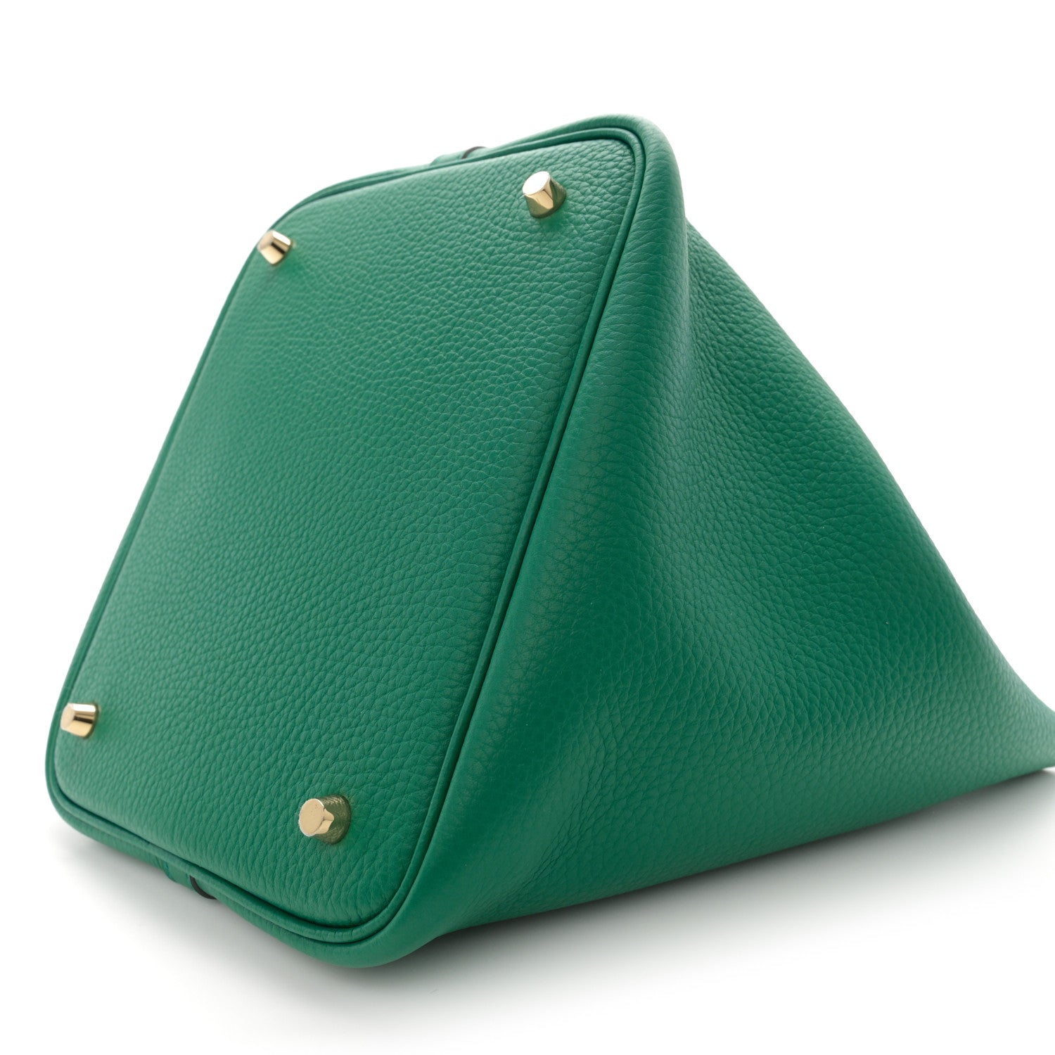 Hermes Taurillon Clemence Picotin Lock 22 MM Vert Jade 10 of 12