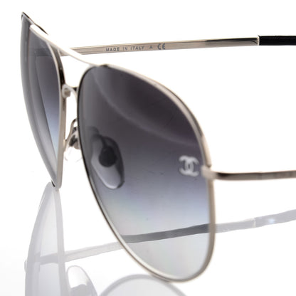 Chanel Aviator CC Sunglasses 4189-T-Q Silver 6 of 8