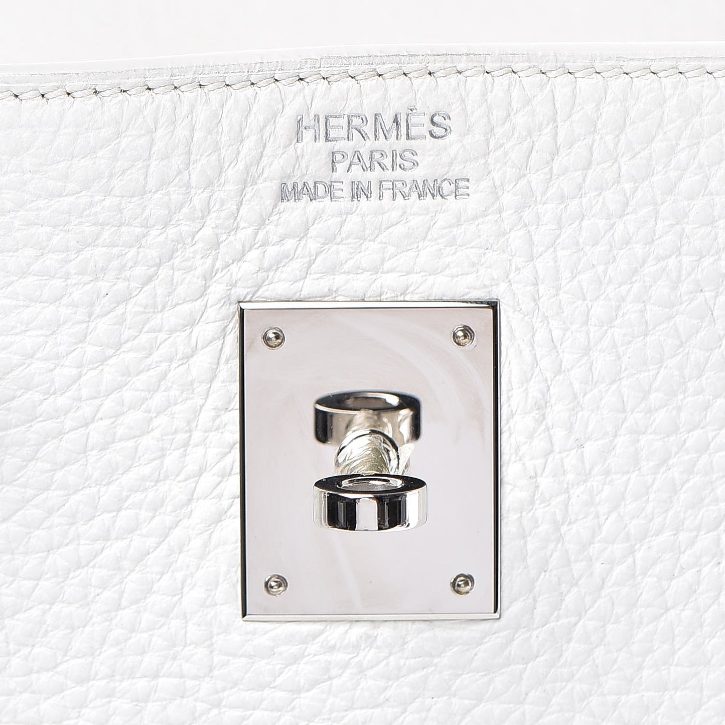 Taurillon Clemence Birkin 40 White