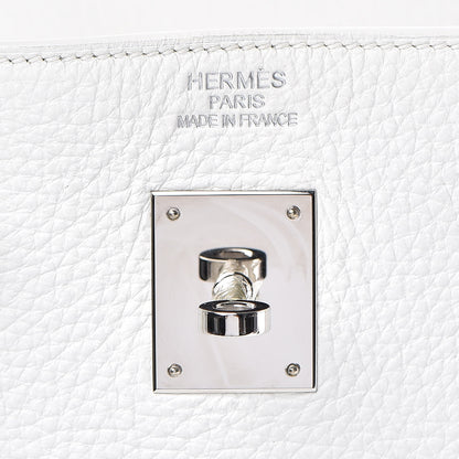 Hermes Taurillon Clemence Birkin 40 White 22 of 39