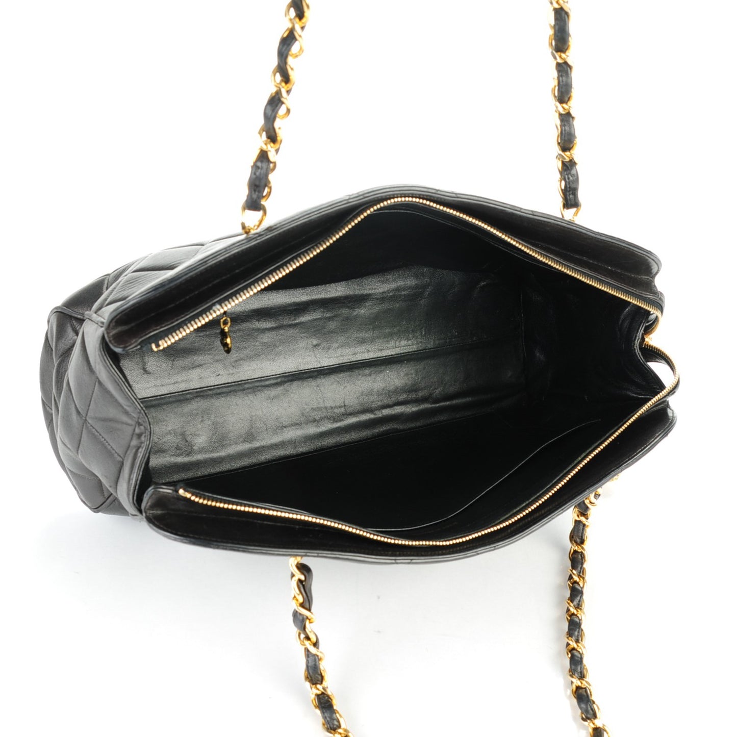 Lambskin Quilted Shoulder Bag Black